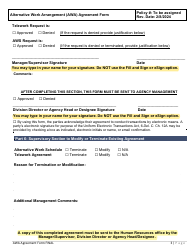 Alternative Work Arrangement (Awa) Agreement Form - Delaware, Page 3