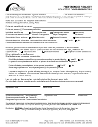 Form DOC02-420ES Preferences Request - Washington (English/Spanish)