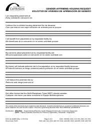 Form DOC02-420ES Preferences Request - Washington (English/Spanish), Page 2