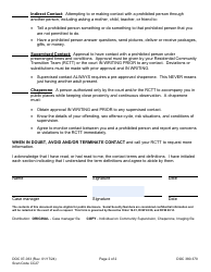 Form DOC07-033 Prohibited Contact Definitions - Washington, Page 2