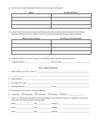 Form 711 (State Form 50226) Joint Application for Emergency or Temporary Authority to Transport Passenger or Household Goods - Indiana, Page 2