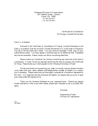 Certificate of Cancellation of Limited Partnership/Foreign Limited Partnership - Delaware, Page 3