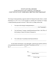 Certificate of Cancellation of Limited Partnership/Foreign Limited Partnership - Delaware, Page 4