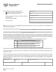 Formulario AC-2 (BWC-0502) Autorizacion Permanente - Ohio (Spanish)