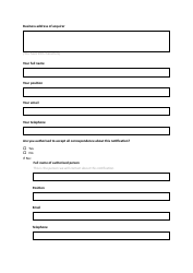 Mandatory Notification Form - United Kingdom, Page 2