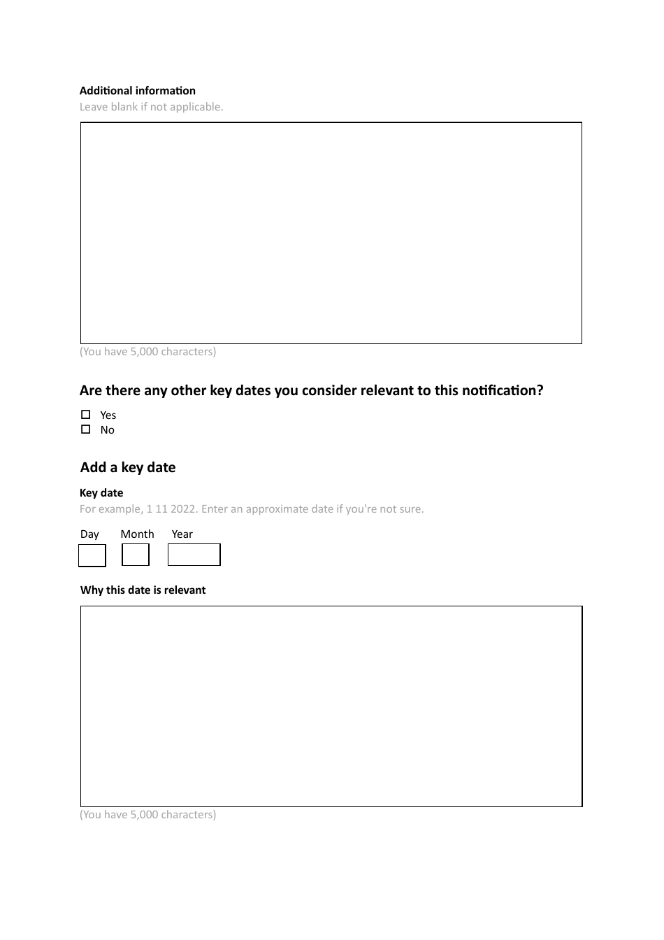 Mandatory Notification Form - United Kingdom, Page 9