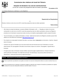 Forme A-134 Requete En Revision D&#039;un Avis De Contravention - Ontario, Canada (French)
