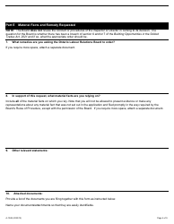 Form A-134 Application for Review of a Notice of Contravention - Ontario, Canada, Page 4