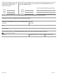 Form 1 (1552E) Notice of Termination of Employment - Ontario, Canada, Page 2