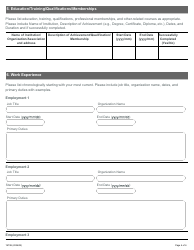Form 1973E Application for Employment - Employment Standards Officer - Ontario, Canada, Page 4