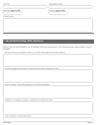 Form 1973E Application for Employment - Employment Standards Officer - Ontario, Canada, Page 5