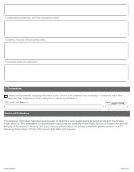 Form 1973E Application for Employment - Employment Standards Officer - Ontario, Canada, Page 6