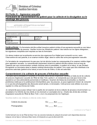 Document preview: Part A Sexual Offense Evidence Collection Kit Patient Consent Form - New York (French)