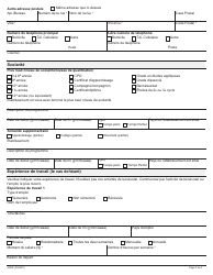 Forme 3006F Inscription De La Participante Ou Du Participant Au Programme Emploi Ontario - Ontario, Canada (French), Page 2
