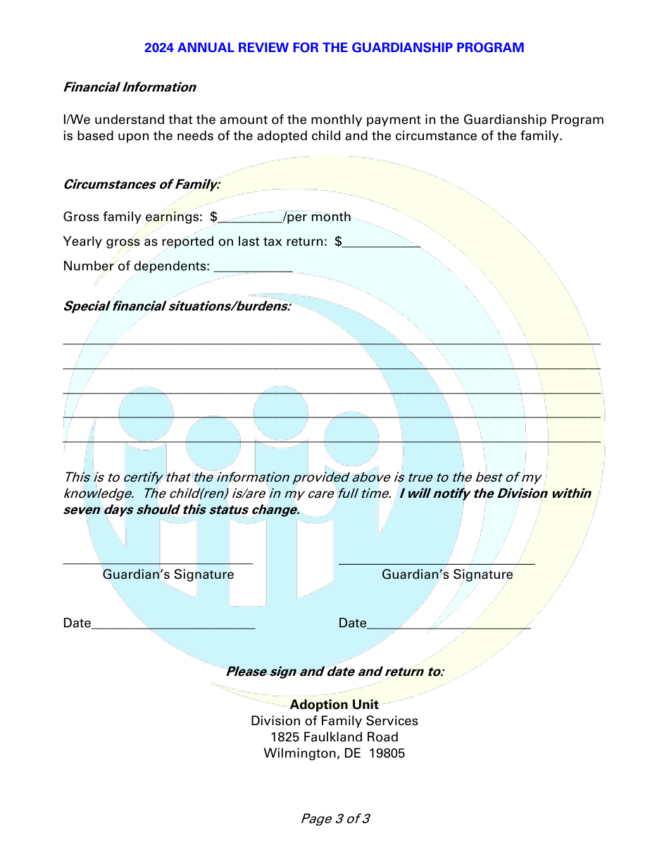 Annual Review for the Guardianship Program - Delaware, Page 3