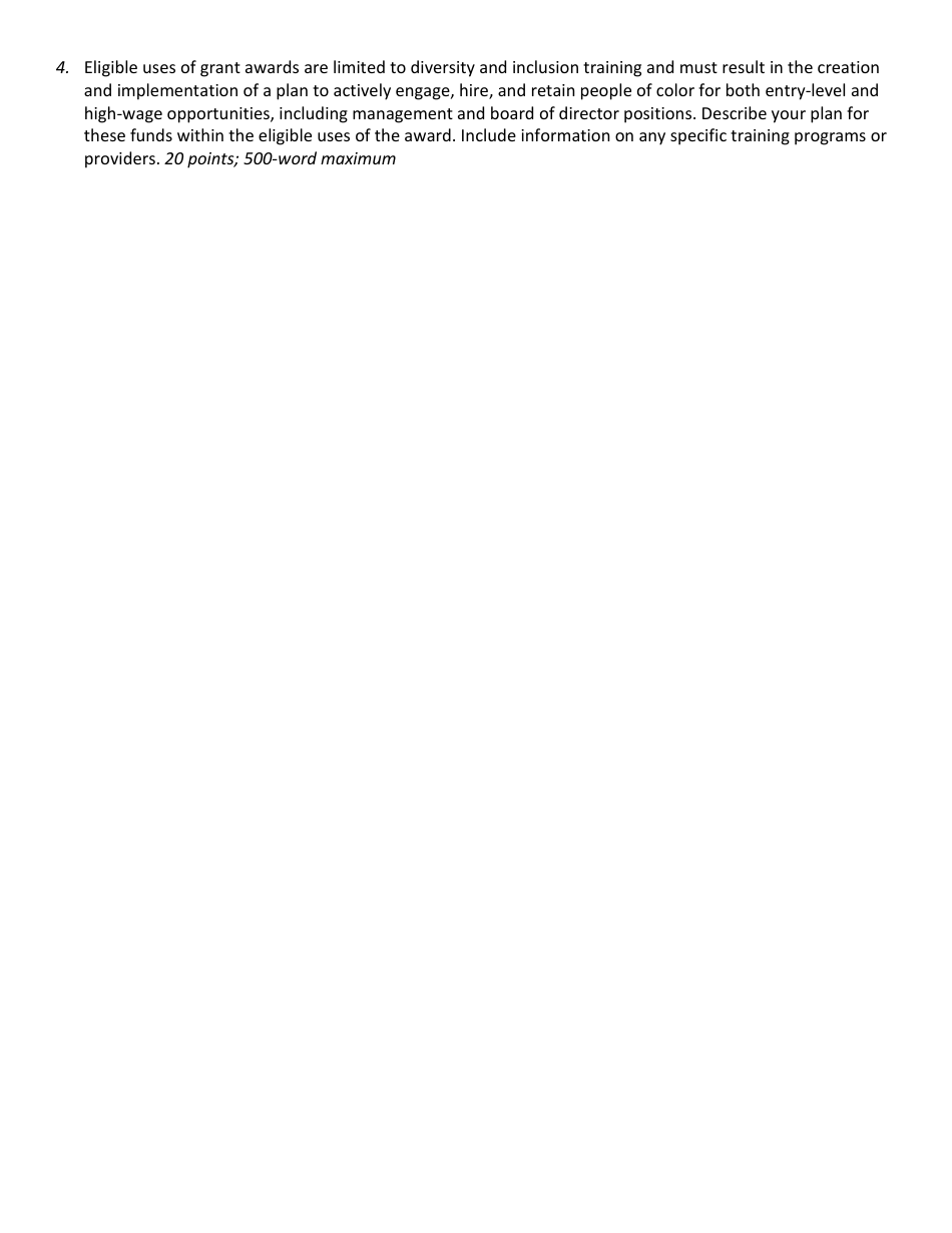 Targeted Populations Diversity and Inclusion for Small Business Competitive Grants Application Packet - Minnesota, Page 6