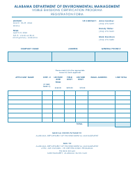 Registration Form - Visible Emissions Certification Program - Alabama