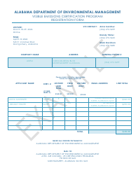 Registration Form - Visible Emissions Certification Program - Alabama, Page 2