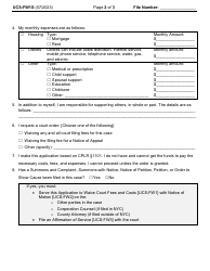 Form UCS-FW1S Application to Waive Court Fees and Costs - New York, Page 2
