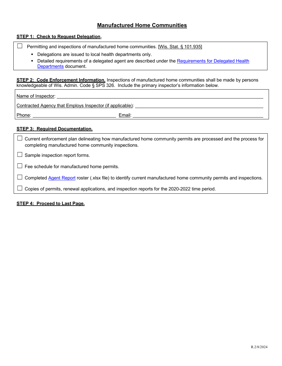 Request for Delegated Municipal Authority - Wisconsin, Page 10