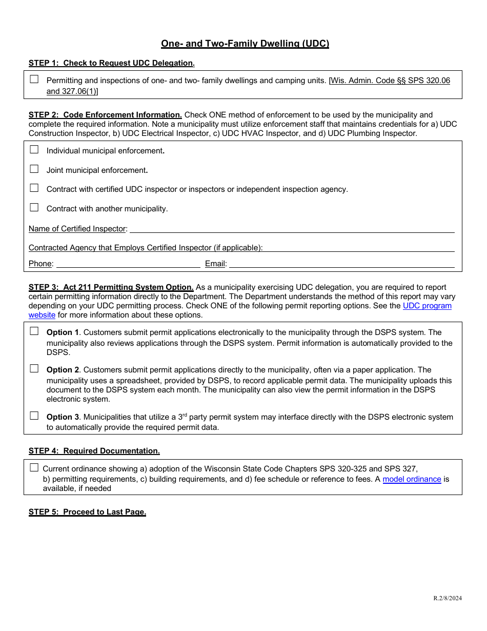 Request for Delegated Municipal Authority - Wisconsin, Page 7