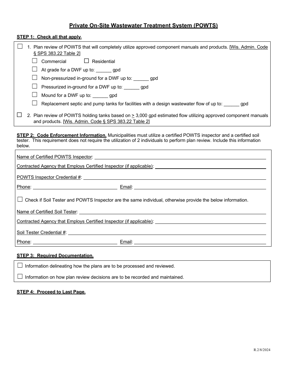 Request for Delegated Municipal Authority - Wisconsin, Page 8