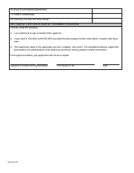 Application for Board Approval of a Pharmacy Technician Training Program and/or Examination - Michigan, Page 3