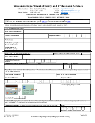 Form 3176 Trades Credential Verification Request Form - Wisconsin, Page 2