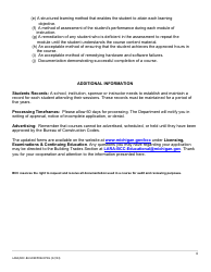 Prelicensure Course Approval Application and Notice Residential Builders and Residential Maintenance &amp; Alterations Contractors - Michigan, Page 4