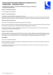 CAA Form SRG1413 Application for Radio Operator&#039;s Certificate of Competence - United Kingdom, Page 5
