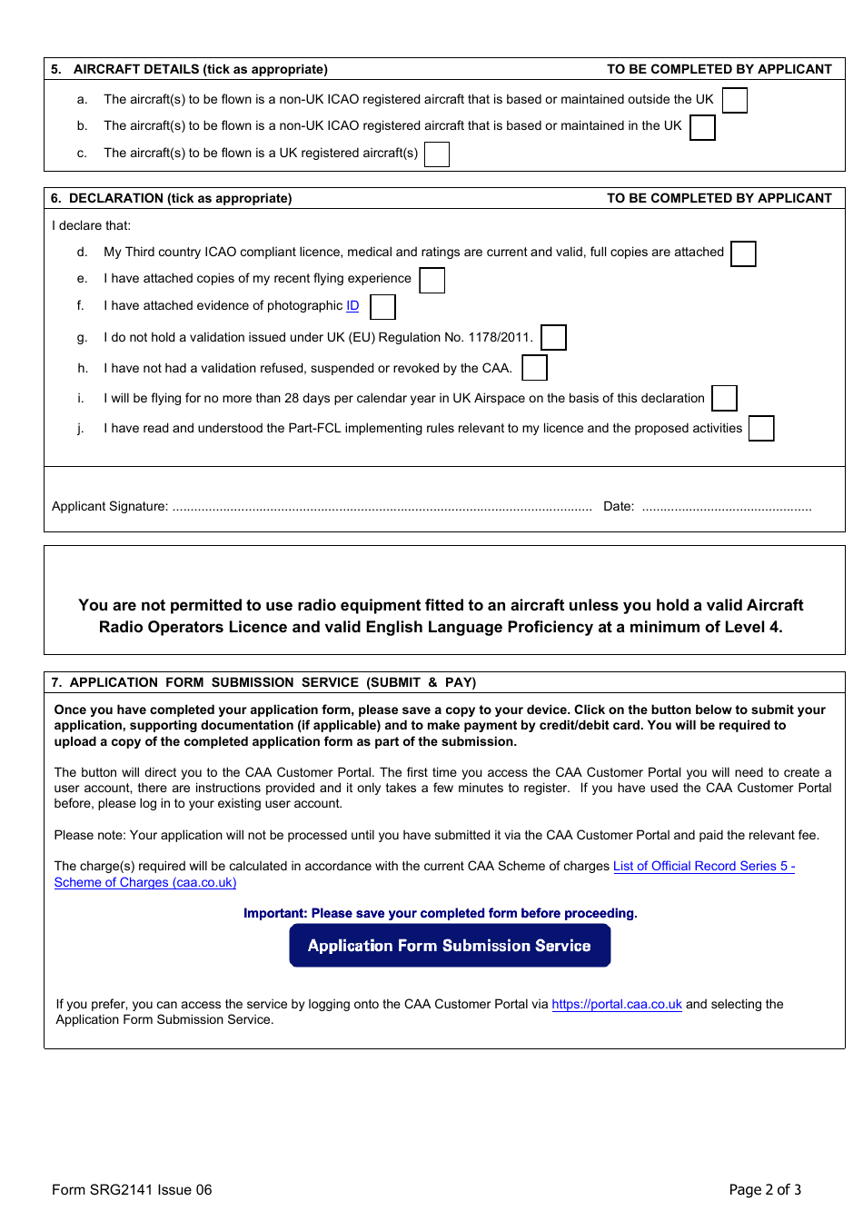 Form SRG2141 Download Fillable PDF or Fill Online Declaration of an ...