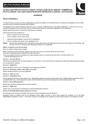 Form FCL100 (SRG1115) UK Private Pilots Licence or Commercial Pilots Licence Balloon/Airship Licence/Airship Rating/UK Flight Radiotelephony Operator&#039;s Licence - Application - United Kingdom, Page 7