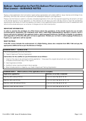 Form SRG1105B Balloon - Application for Part-Fcl Balloon Pilot Licence and Light Aircraft Pilot Licence - United Kingdom, Page 8