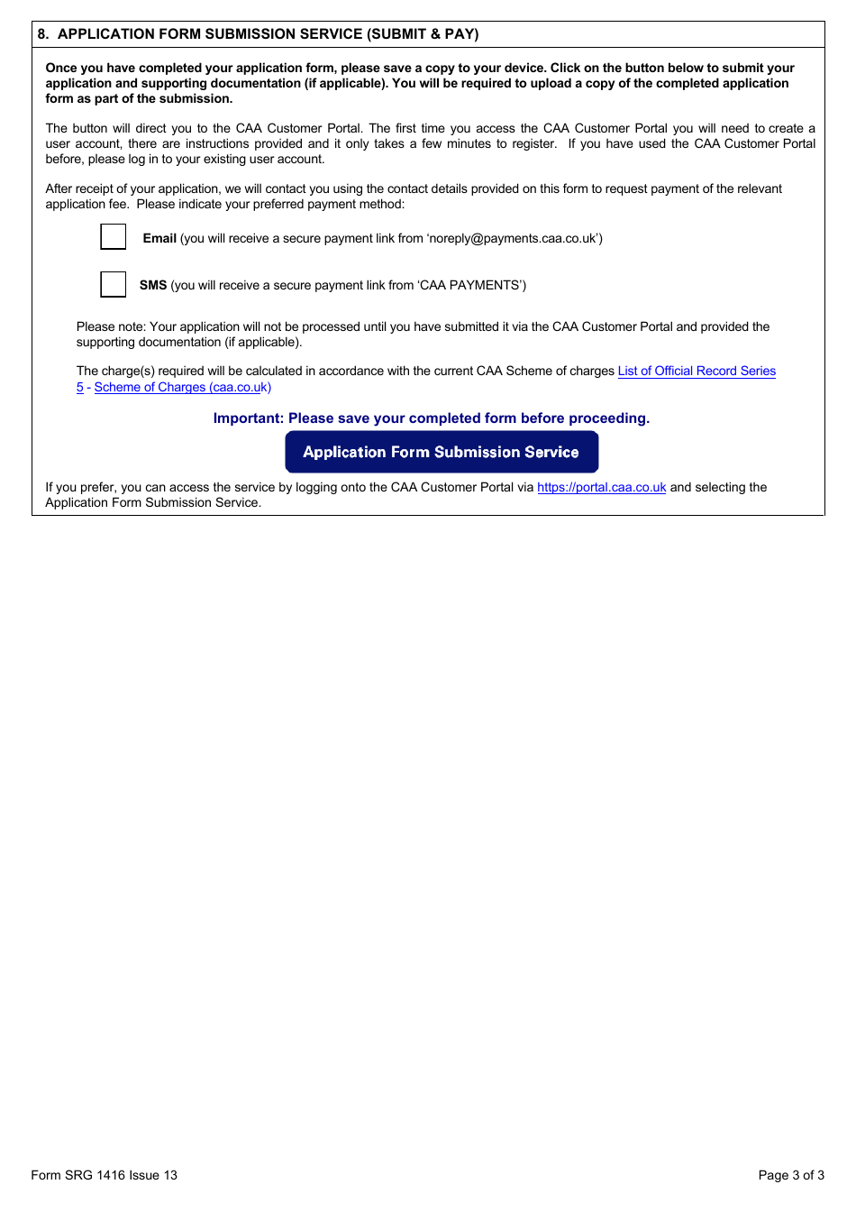 Form SRG1416 Notification and Record of Revalidation of an Atco Unit Endorsement (UK Regulation (Eu) 2015 / 340) - United Kingdom, Page 3
