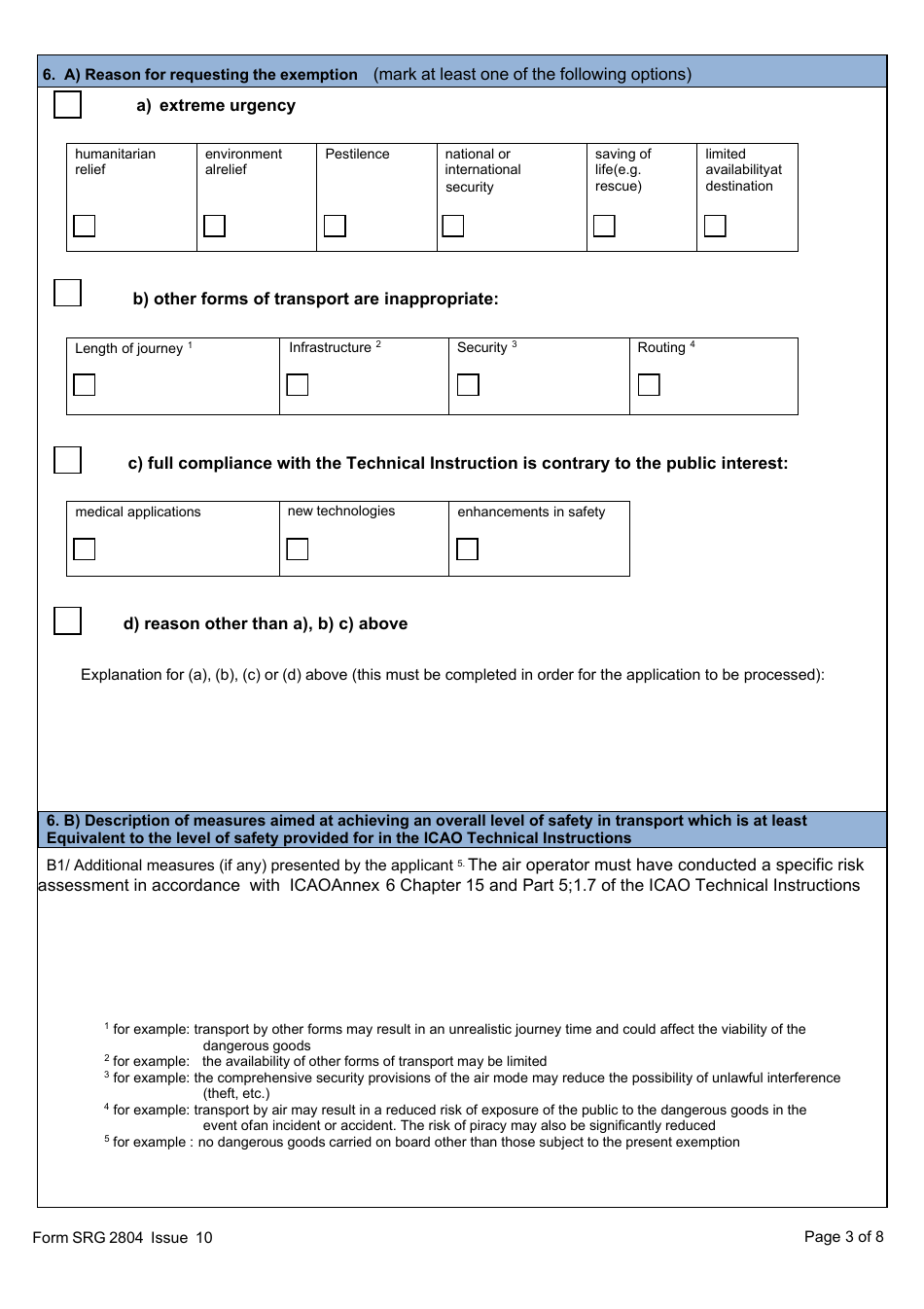 Form SRG2804 Application to Carry Class 1 Dangerous Goods - United Kingdom, Page 3