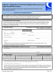 Document preview: Form SRG1105S Sailplane - Application for Part-Fcl Sailplane Pilot Licence and Light Aircraft Pilot Licence - United Kingdom