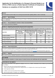 Form SRG1411E Application for the Notification of a Change to Personal Details to an Atco or Fiso Licence or Radio Operator Certificate of Competence (Regulation UK (Eu) 2015/340 and Air Navigation Order 2016) - United Kingdom, Page 3