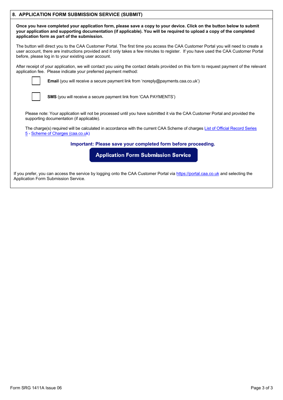 Form SRG1411A Application for the Initial Issue of an Air Traffic Controller (Atco) Licence (UK Regulation (Eu) 2015 / 340) - United Kingdom, Page 3