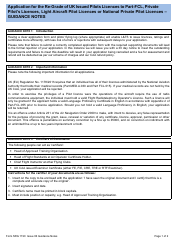 Form SRG1190 Application for the Re-grade of UK Issued Pilots Licences to Part-Fcl, Private Pilot&#039;s Licences, Light Aircraft Pilot Licences or National Private Pilot Licences - United Kingdom, Page 5