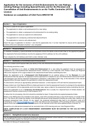 Form SRG1411B Application for the Inclusion of Unit Endorsements for New Ratings, Existing Ratings Including Special Events and for the Renewal and Cancellation of Unit Endorsements in an Air Traffic Controller (Atco) Licence (UK Regulation (Eu) 2015/340) - United Kingdom, Page 4