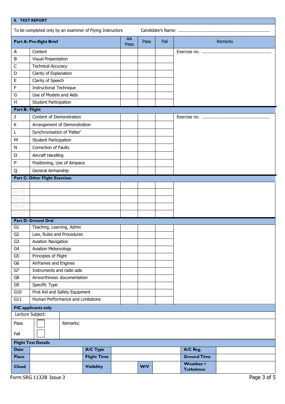 Instructor Form I (SRG1132B) Slmg Application - United Kingdom, Page 3