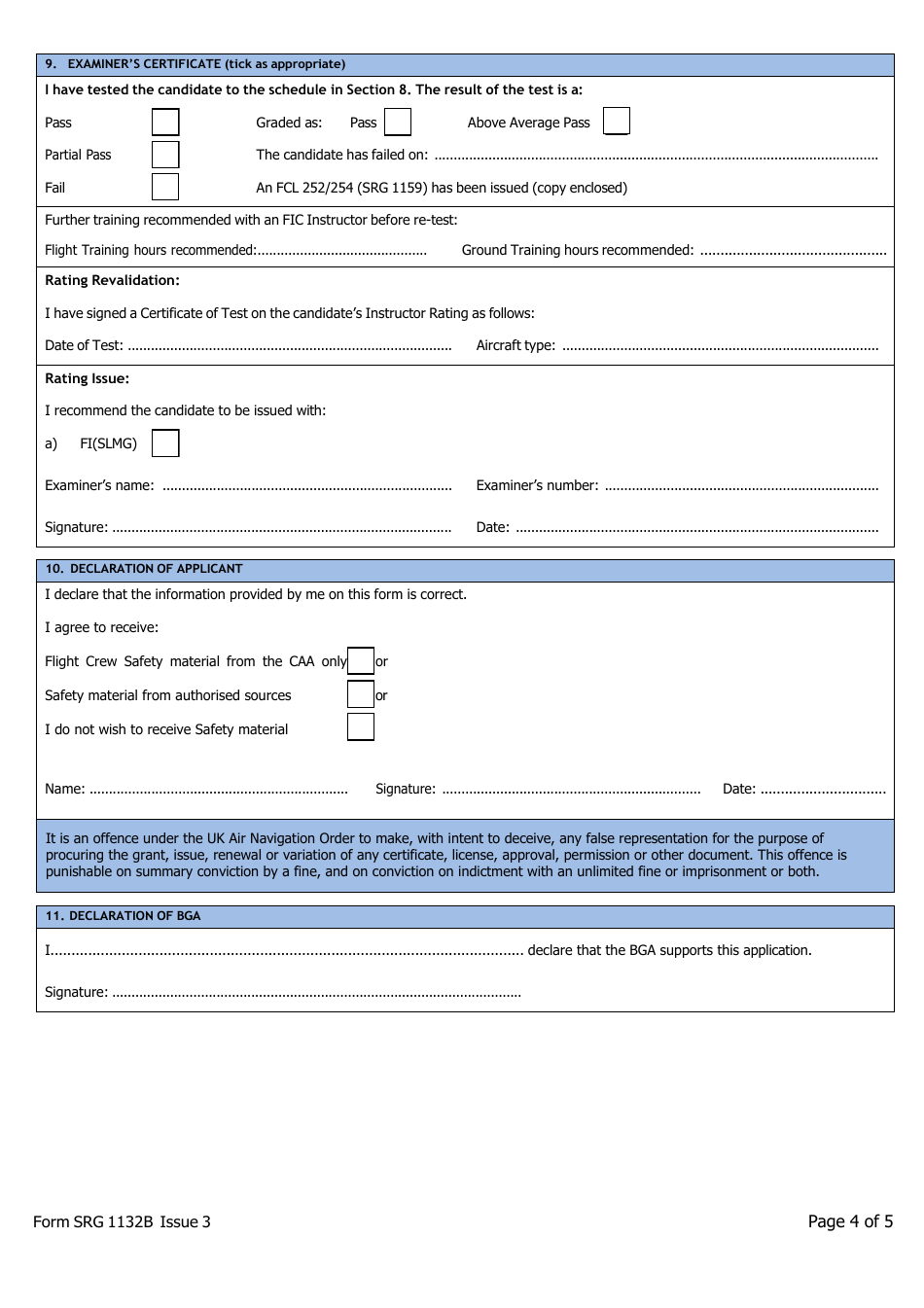 Instructor Form I (SRG1132B) Slmg Application - United Kingdom, Page 4