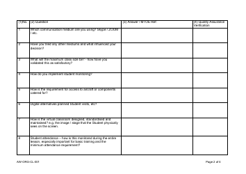 Form SRG2140 Distance Learning Compliance Check List - United Kingdom, Page 2