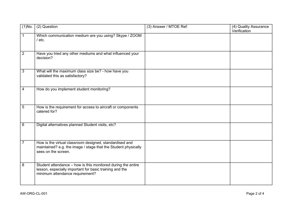 Form SRG2140 Distance Learning Compliance Check List - United Kingdom, Page 2