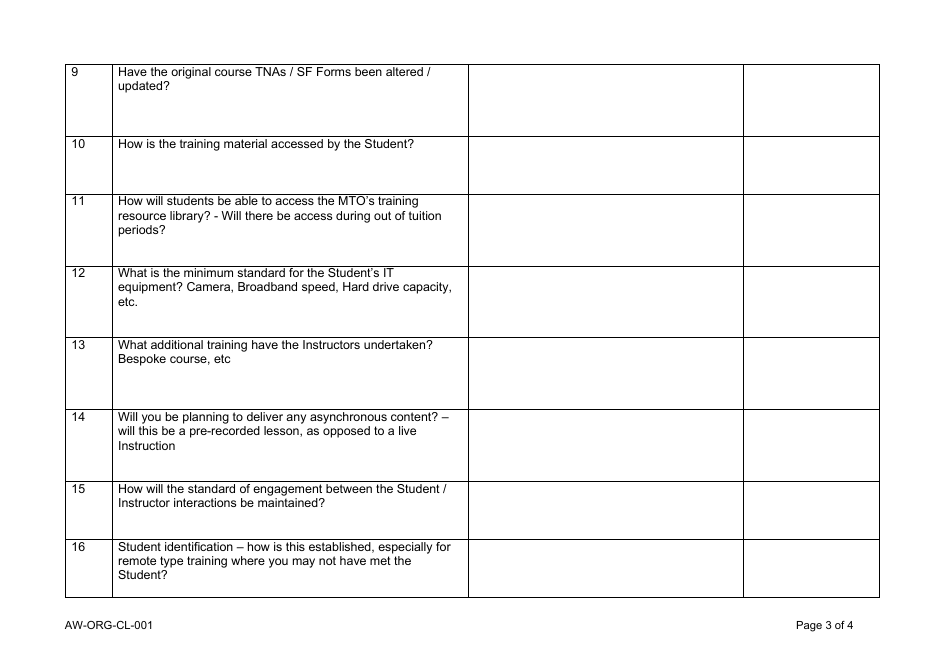 Form SRG2140 Distance Learning Compliance Check List - United Kingdom, Page 3