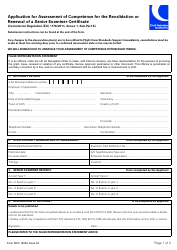 Document preview: Form SRG1820A Application for Assessment of Competence for the Revalidation or Renewal of a Senior Examiner Certificate - United Kingdom