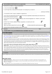 Form SRG2134 Application for the Validation (Or Extension of Validation) of a Flight Crew Licence Issued by an Icao Contracting State for Commercial Activities and for Non-commercial Operations Where the Pilot Is Remunerated Under Article 5 of UK (Eu) 2020/723 - United Kingdom, Page 5