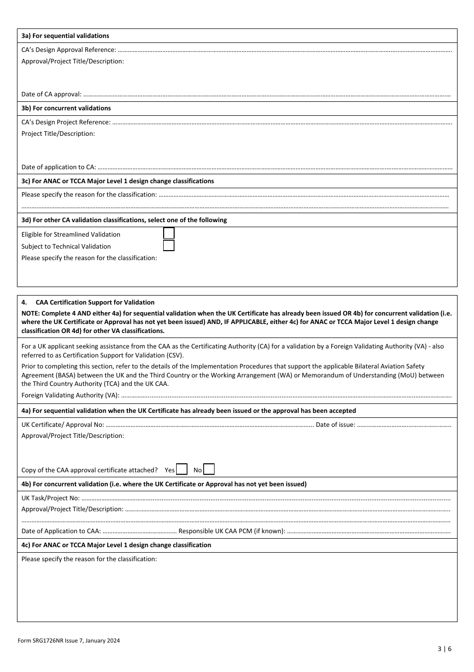 Form SRG1726NR Application for Certification or Validation Approval - United Kingdom, Page 3