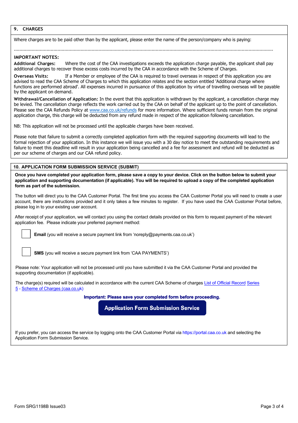 Form SRG1198B Balloon - UK Part-Bfcl Pilot Licence Application Based on Replacement of an Existing Part-Fcl Licence Issued by the United Kingdom - United Kingdom, Page 3