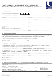 Document preview: Form SRG1197 Flight Engineer's Rating (Aeroplane) - Application - United Kingdom
